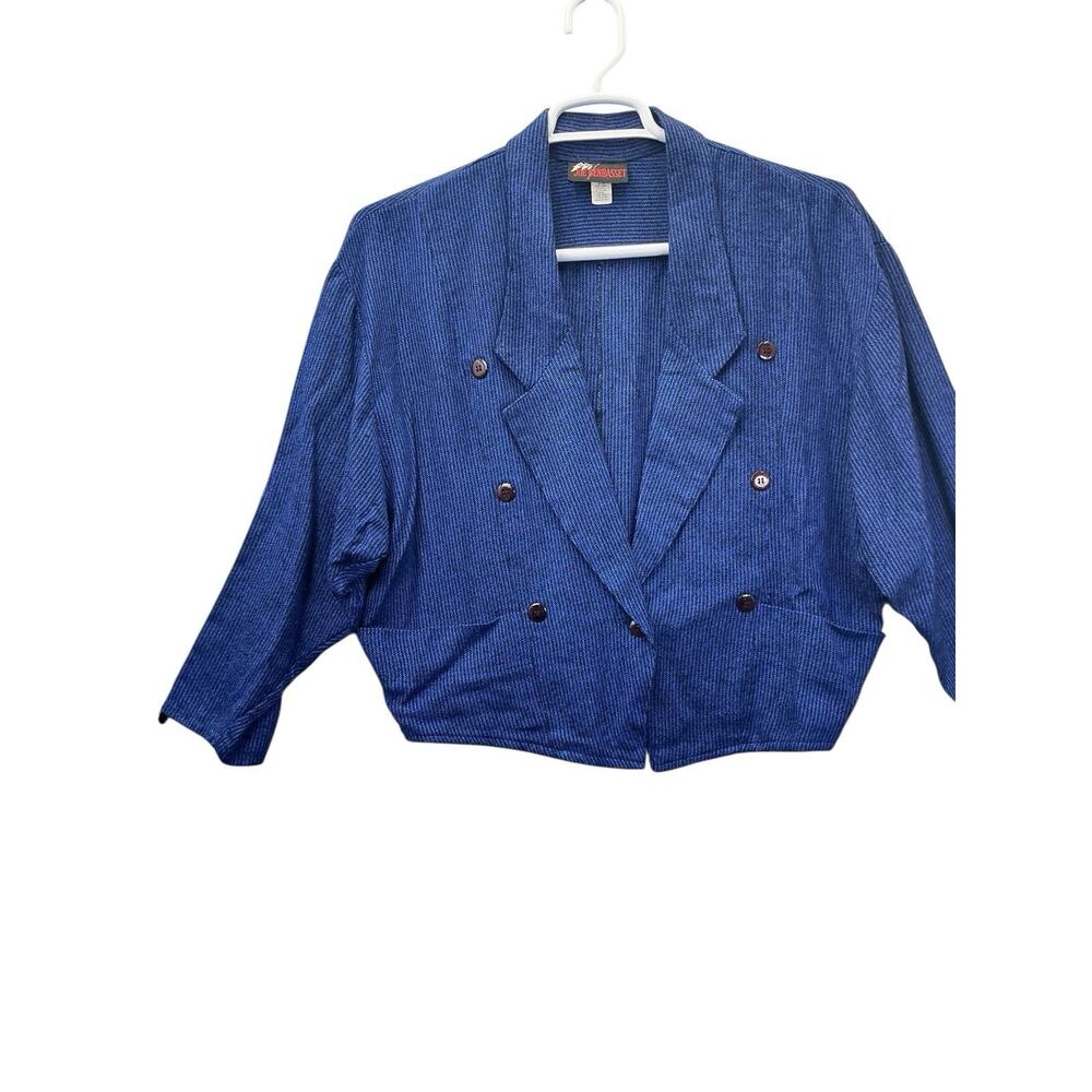 Joe Benbasset vintage jacket Blazer Women’s Size Medium Blue - Picture 4 of 15